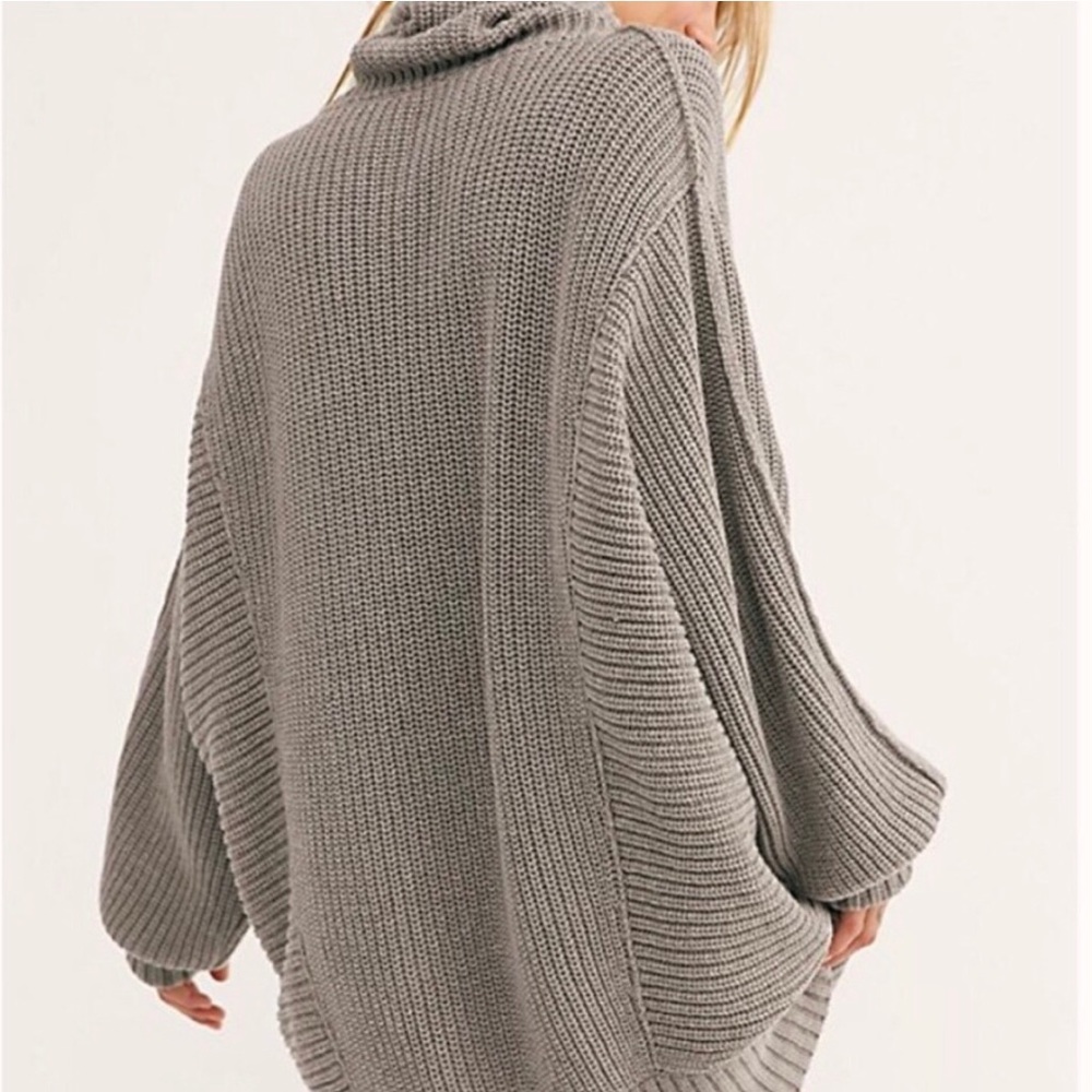 Free People Gray Turtleneck Sweater - Picture 2 of 6